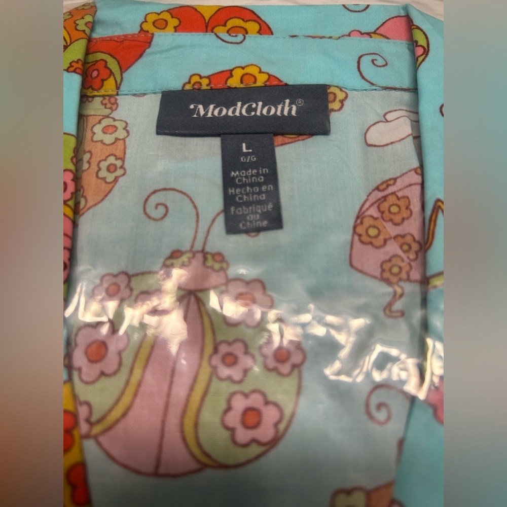 NWT MODCLOTH x MARISOL MURO FABULOUS FANTASIES WRAP TOP Sz. L - Picture 5 of 7